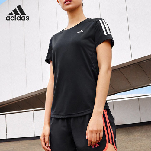 Adidas/阿迪达斯正品 RUN TEE 女子休闲运动短袖T恤  FS9830