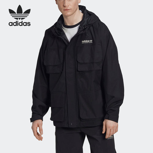 Adidas/阿迪达斯正品三叶草新款男子运动连帽夹克外套HK4996