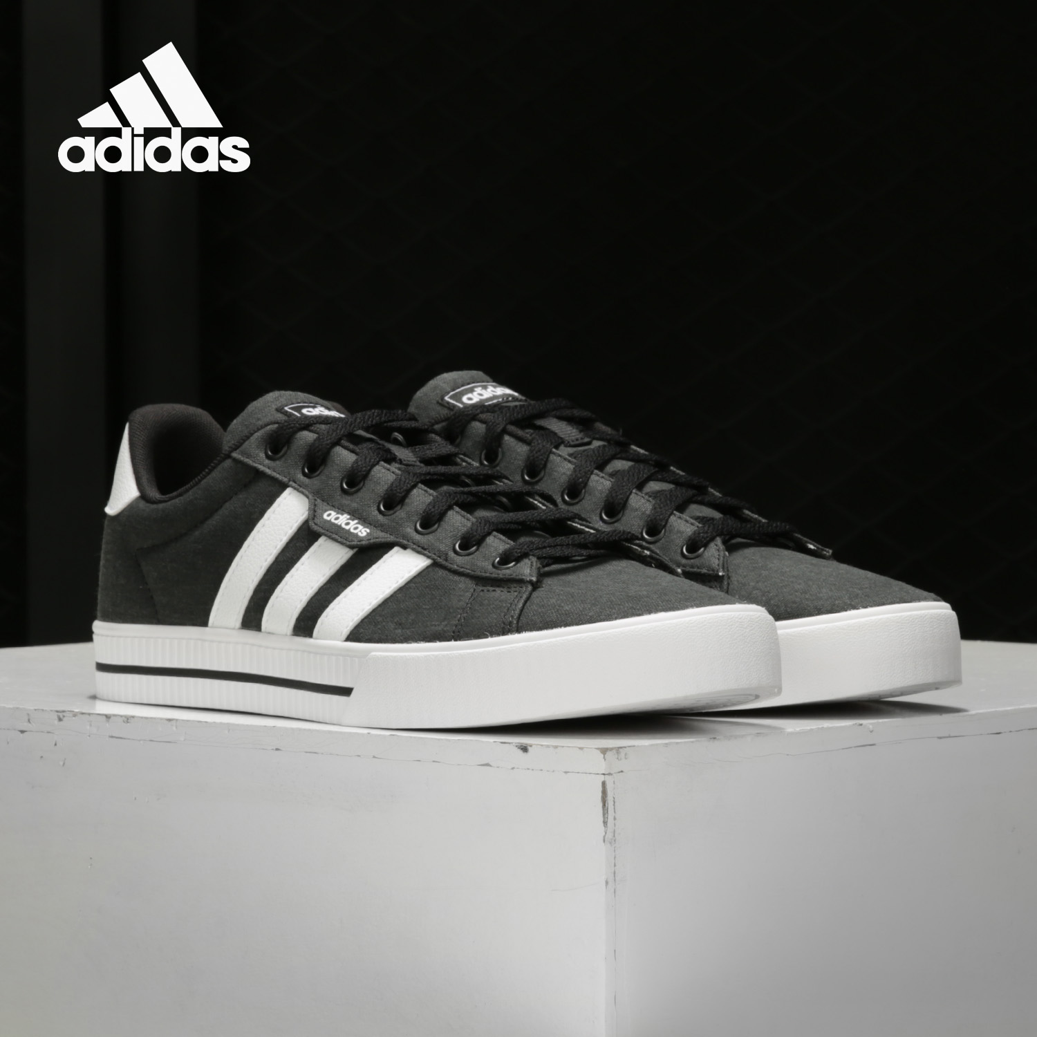 Adidas/阿迪达斯正品Daily 3.0 男子低帮轻便帆布休闲板鞋 FW7033