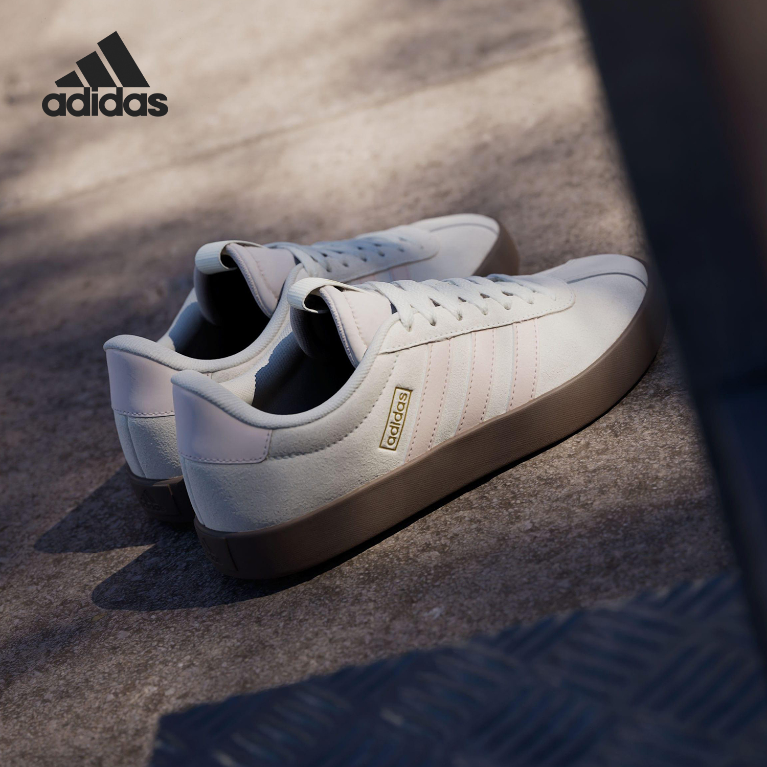 Adidas/阿迪达斯正品VL COURT 3.0女士三条纹休闲板鞋JR0954