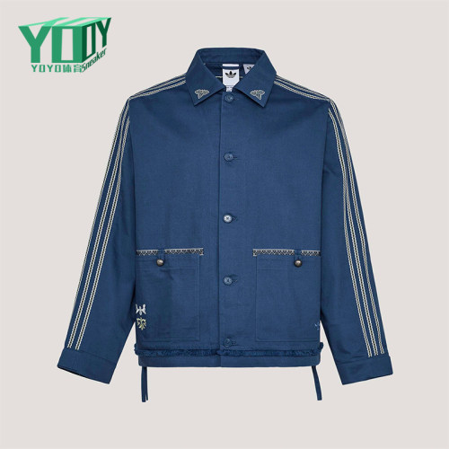 Adidas/阿迪达斯正品三叶草男士宽松翻领经典休闲时尚外套KW5674