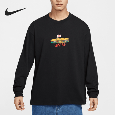 Nike/耐克正品25年春季男士圆领宽松休闲印花长袖HJ0807-010