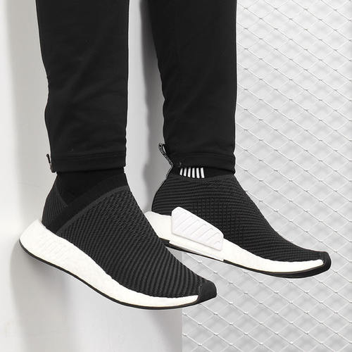 Adidas/阿迪达斯正品 男子三叶草 黑白潮流舒适减震休闲鞋 D96744