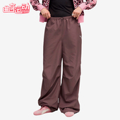 633978 Puma 女士时尚 宽松梭织运动褶皱休闲长裤 彪马正品 2025