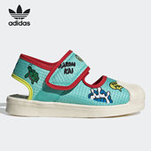 阿迪达斯正品 三叶草当季 新款 Adidas 大童休闲运动凉鞋 FX4857