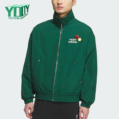 Adidas/阿迪达斯正品三叶草男士休闲宽松梭织翻领运动外套KC0136