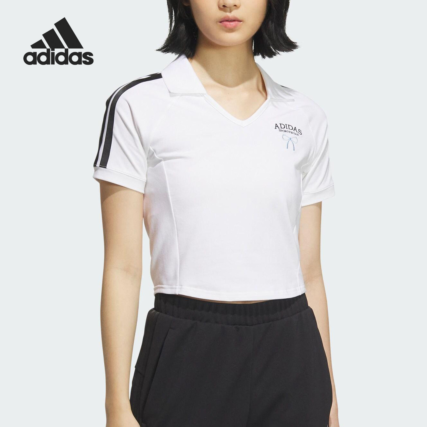 Adidas/阿迪达斯正品DANCE POLO TEE女士针织POLO衫KE5799