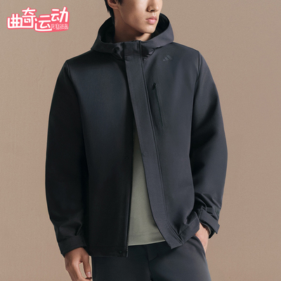 Adidas/阿迪达斯正品春秋男士运动拒水透湿保暖连帽夹克KG0827