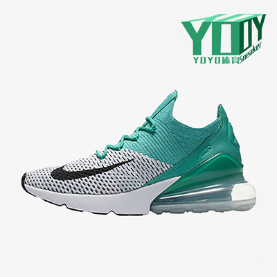 Nike/耐克正品AirMax270新款女绿黑色经典低帮鞋跑步鞋AH6803-300