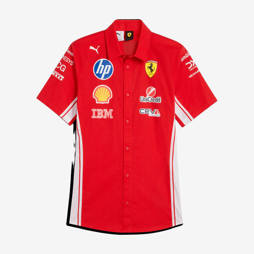 Puma彪马正品Scuderia Ferrari F1 HP男女翻领短袖衬衫713828-01