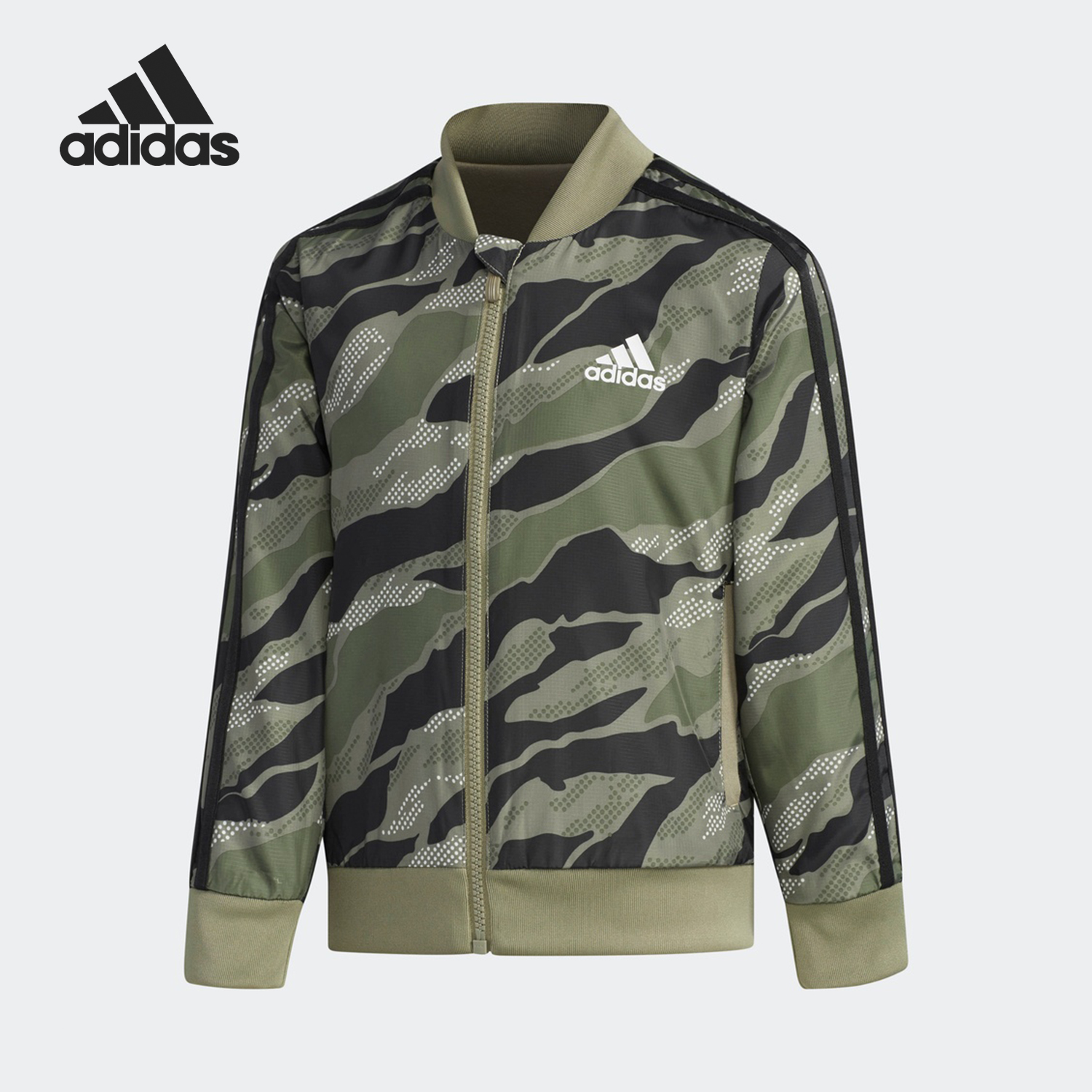 Adidas/阿迪达斯正品2025小童双面穿拉链休闲运动外套DM7085