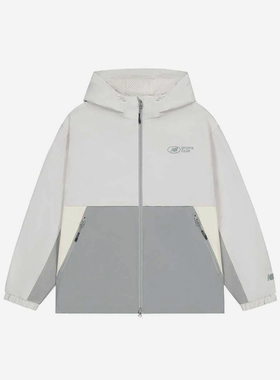 New Balance/NB正品运动男子拼接梭织连帽夹克外套NAF13161-GR