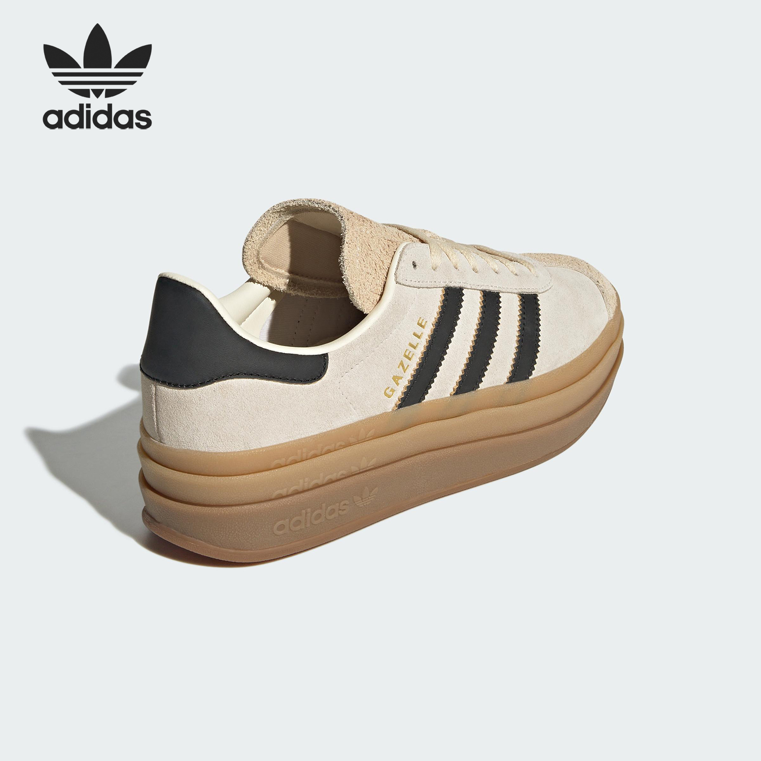 Adidas/阿迪达斯正品三叶草女士经典厚底休闲低帮板鞋JS3892