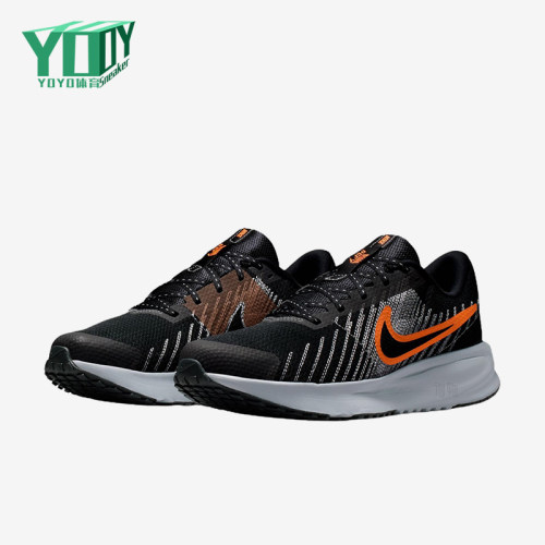 Nike/耐克正品RUNDEFY新款男黑橙色低帮网面经典跑步鞋HM9594-011