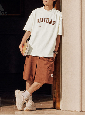 Adidas/阿迪达斯正品新款男子圆领针织舒适休闲短袖T恤IS4960