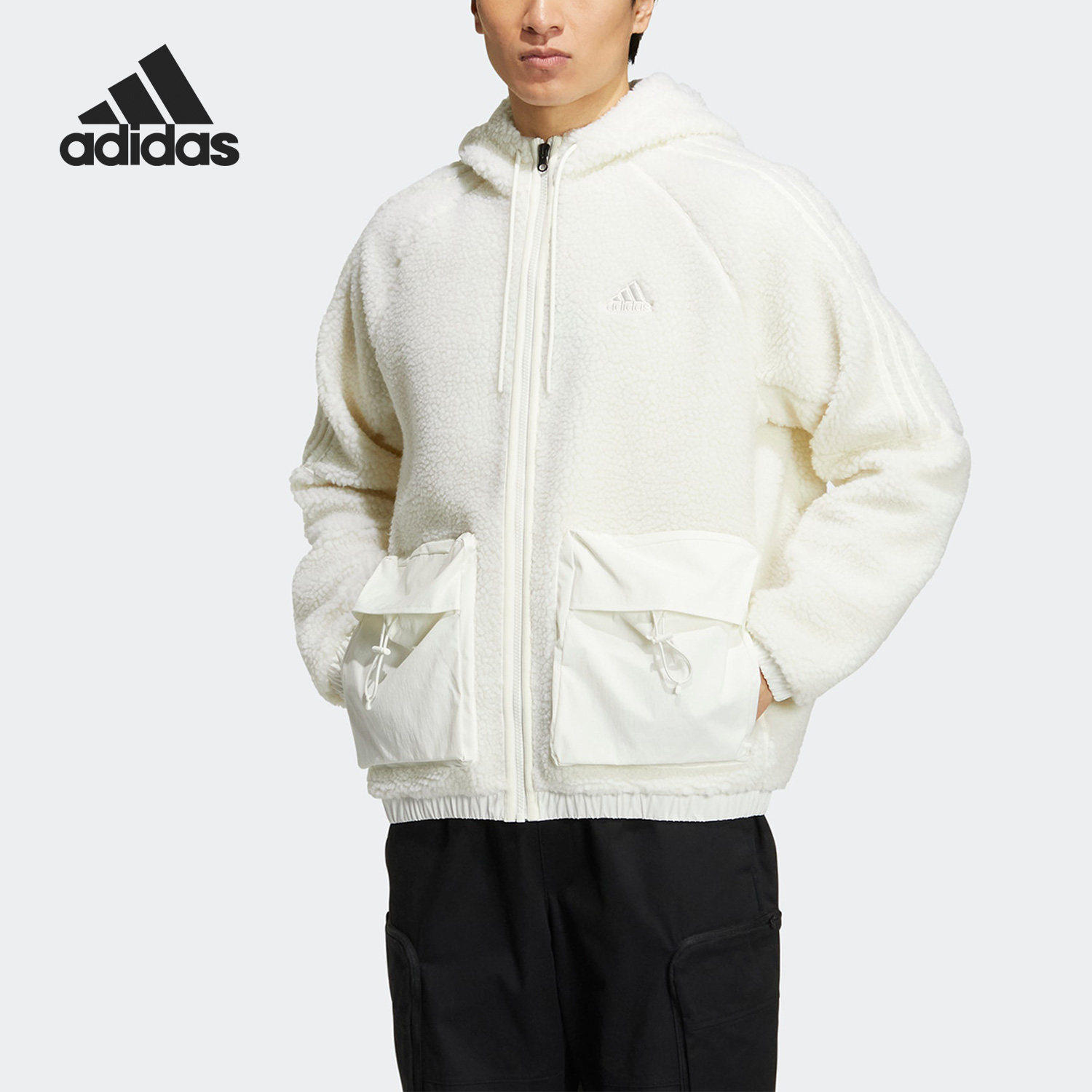 Adidas/阿迪达斯正品新款羊羔绒保暖男子运动夹克外套HR4442,运动服/休闲服装,运动茄克/外套,淘宝优惠券,粉丝福利购,淘宝优惠卷