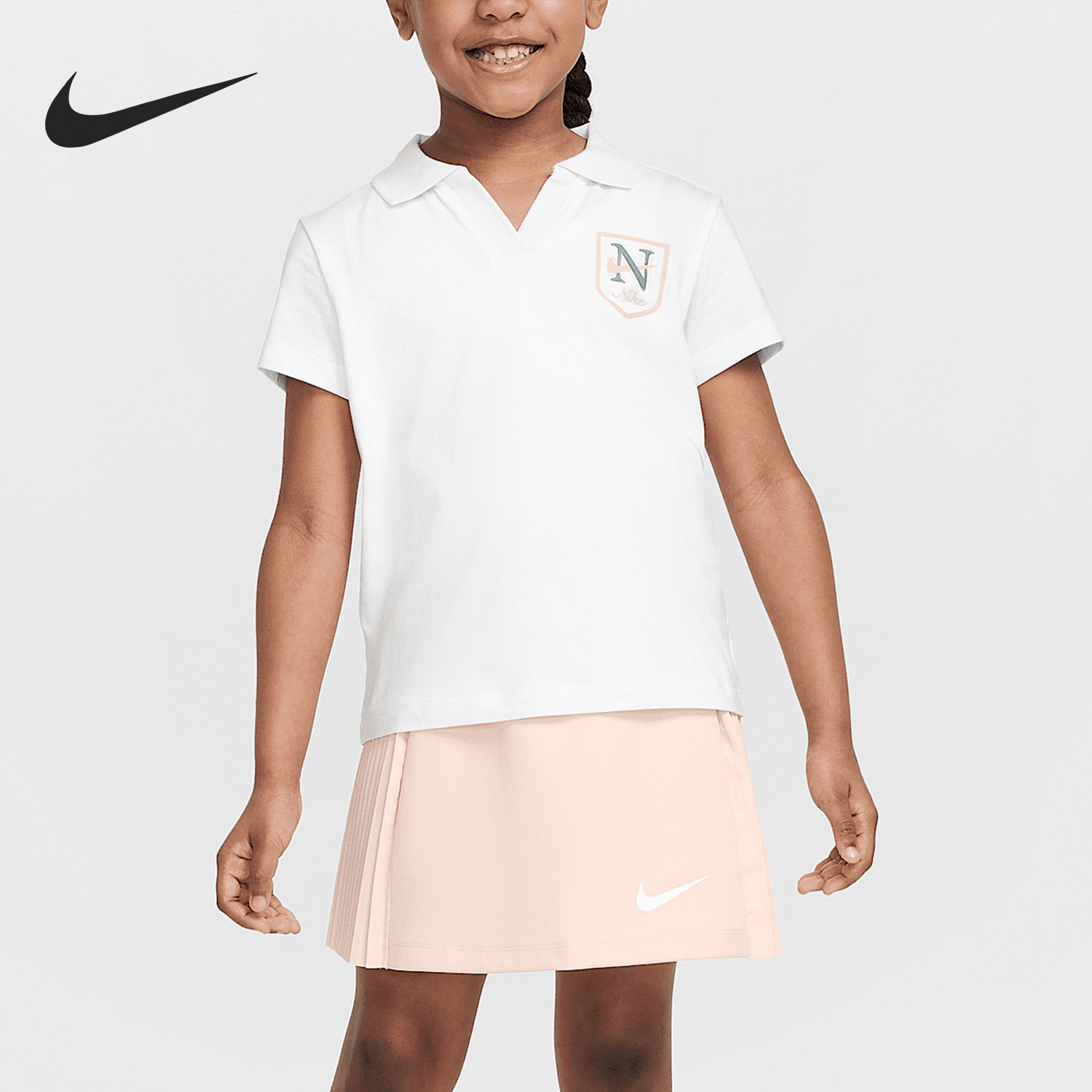 Nike/耐克正品2025夏季款小童针织网球透气套装IB8452-622