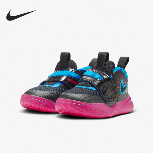 Nike/耐克正品Team Hustle 婴童魔术贴休闲运动鞋FB7573-001