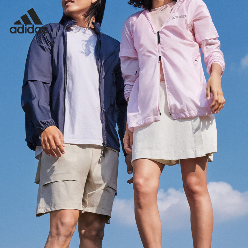 Adidas/阿迪达斯正品新款男子防晒衣UPF50+运动夹克HY4702