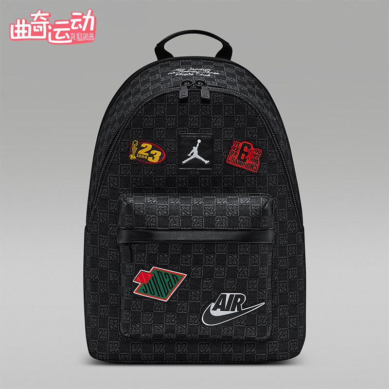 Nike/耐克正品JORDANMonogram新款男黑色经典双肩背包IQ3202-010