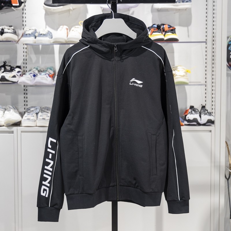 李宁正品2025新款男子时尚百搭宽松休闲针织连帽外套YWDU475-1,运动服/休闲服装,运动茄克/外套,淘宝优惠券,粉丝福利购,淘宝优惠卷