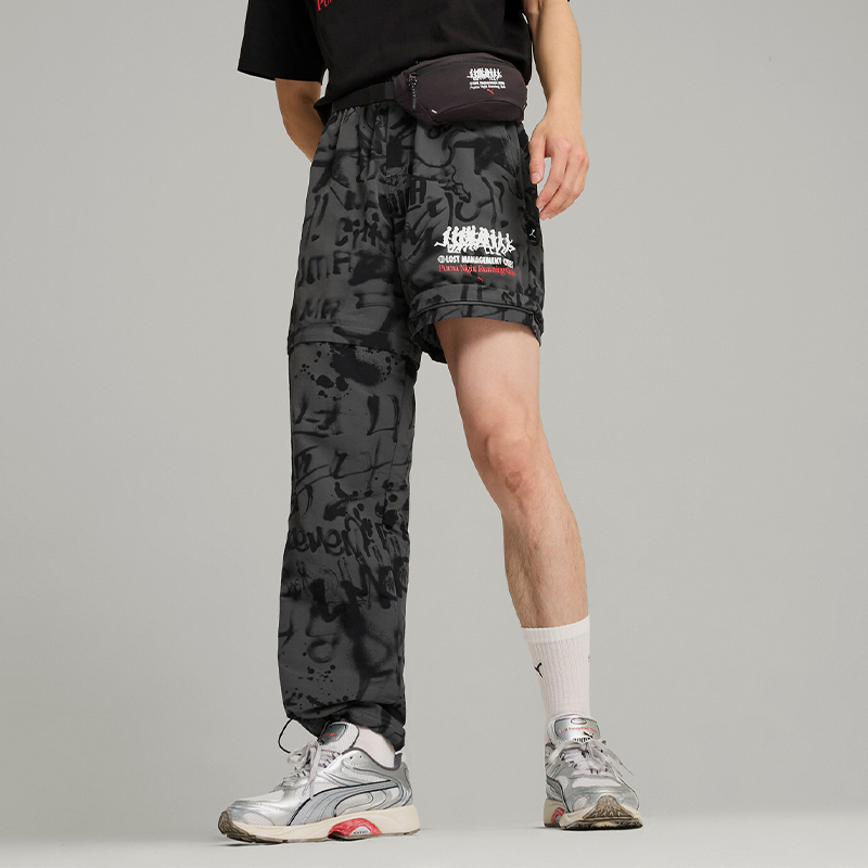 Puma/彪马正品LMC联名款男士满印拉链可拆卸长裤626567-70