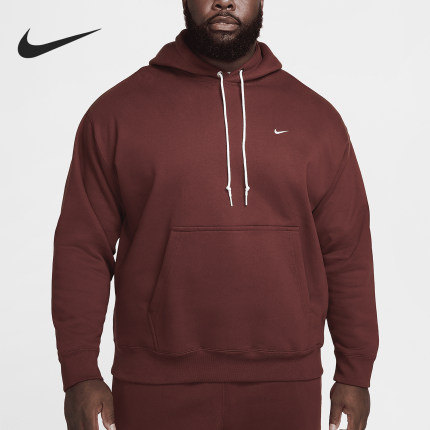 Nike/耐克正品Solo Swoosh男士加绒套头连帽卫衣DX1355-231