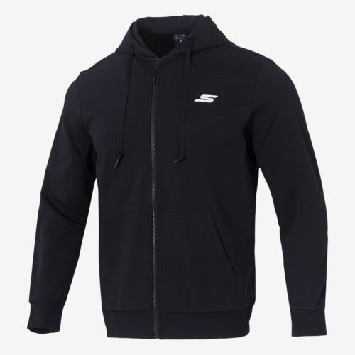 Skechers斯凯奇正品男女连帽亲肤舒适休闲夹克P225U132-03K8