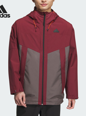 Adidas/阿迪达斯正品春季男士运动休闲连帽夹克外套JE8577