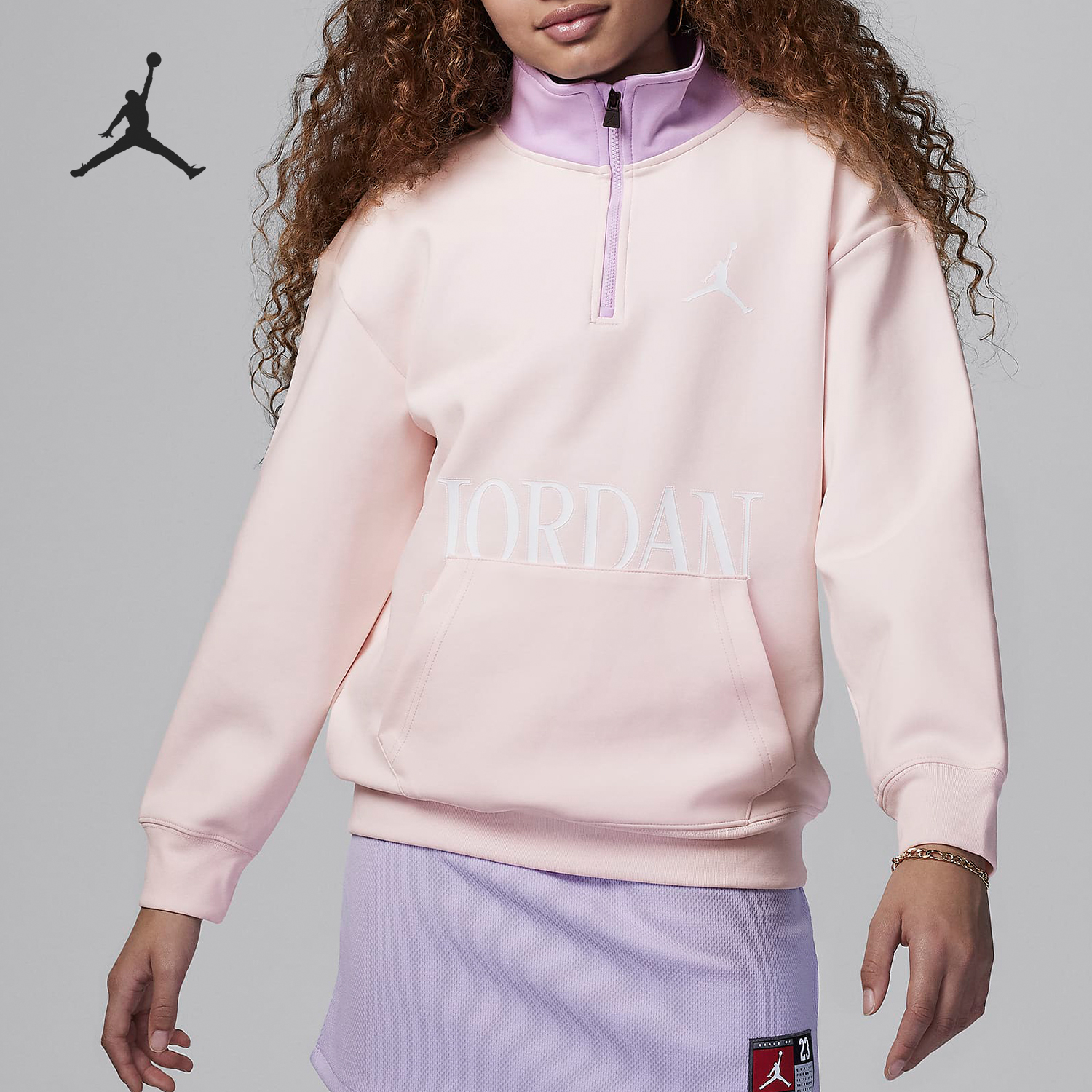 Nike/耐克正品Jordan Fundamentals大童撞色套头衫HF2378-685