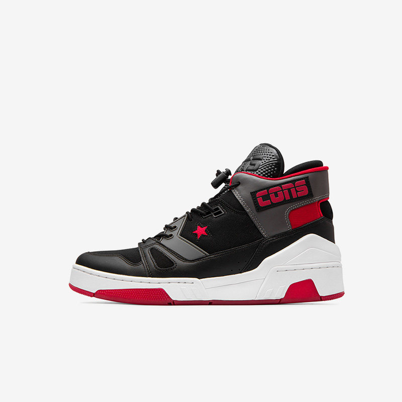 Converse匡威 耐磨防滑高帮复古篮球鞋男女同款黑红拼接 165079C