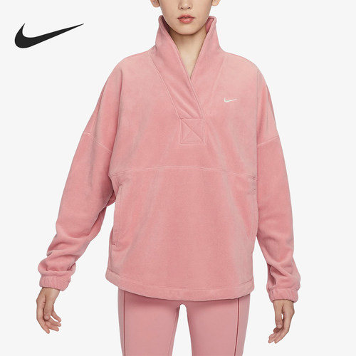 Nike/耐克正品新款女士宽松摇粒绒保暖运动卫衣FB5643-618