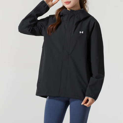 UA/安德玛正品2025新款女士拉链简约训练梭织夹克外套1376067-003