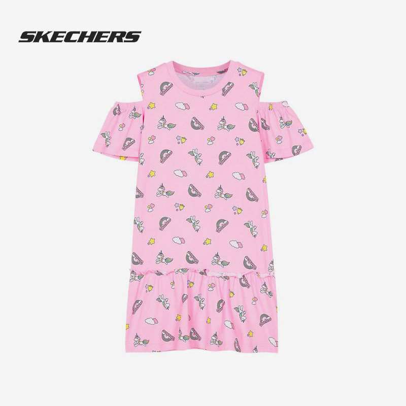Skechers/斯凯奇正品夏季大童运动透气休闲户外针织连衣裙,童装/婴儿装/亲子装,连衣裙,淘宝优惠券,粉丝福利购,淘宝优惠卷