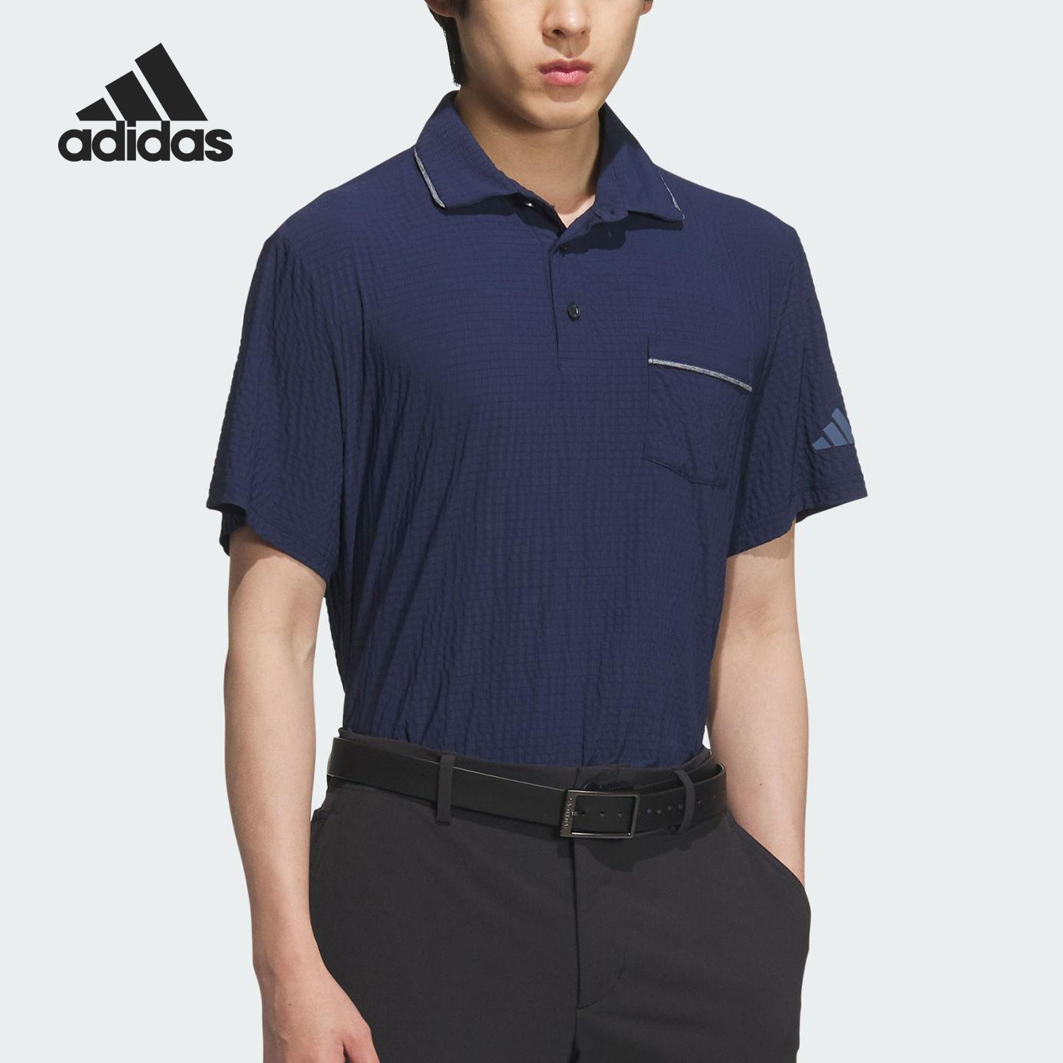 Adidas/阿迪达斯正品夏季男士透气高尔夫复古短袖POLO衫JF6296
