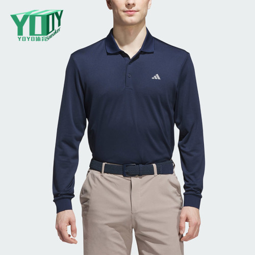 Adidas/阿迪达斯正品男士时尚休闲透气长袖运动POLO衫KA7915
