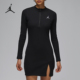 010 JORDAN女士紧身开衩立领针织连衣裙HF9478 Nike 耐克正品