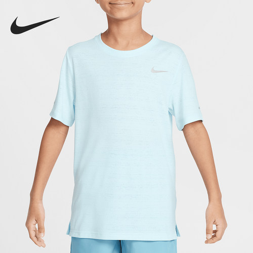 Nike/耐克正品Dri-FIT大童宽松针织运动透气短袖DD3055-474
