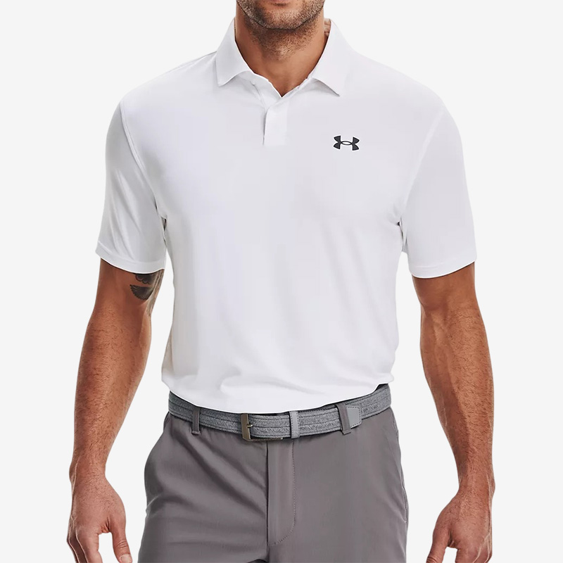 UA安德玛正品秋冬季新款男子翻领宽松透气休闲运动短袖T恤1368122