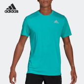 新款 当季 男子跑步训练休闲运动T恤HB7464 阿迪达斯正品 Adidas