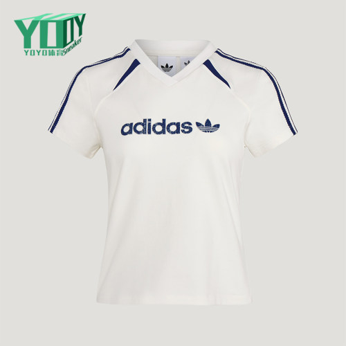 Adidas/阿迪达斯正品三叶草BLKTWT-SHIRT新款女经典短袖T恤KU4763