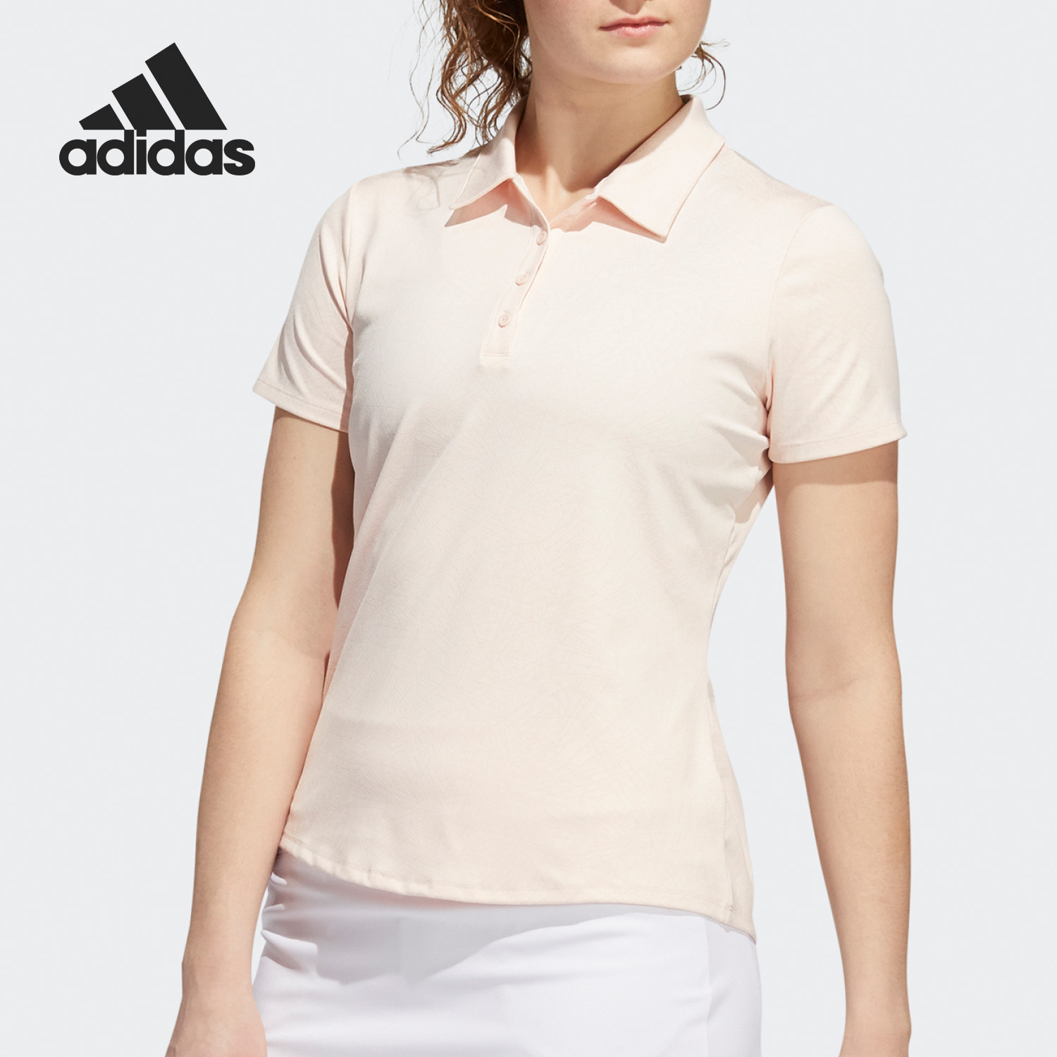 Adidas/阿迪达斯正品JACQ SS P 女子高尔夫运动短袖POLO衫 GK5002