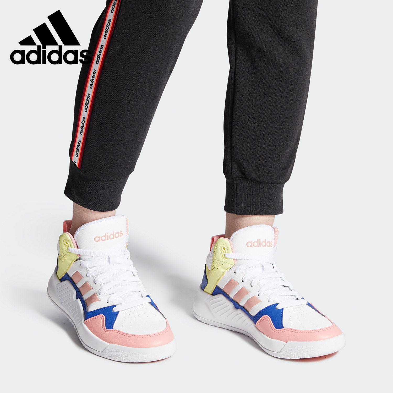 Adidas/阿迪达斯正品 neo PLAY9TIS 2.0女子防滑休闲运动鞋FW5844