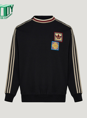 Adidas/阿迪达斯正品三叶草男女透气圆领新年款运动卫衣KU1422