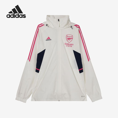 Adidas阿迪达斯正品阿森纳男款拉链立领休闲运动长袖T恤HT4453