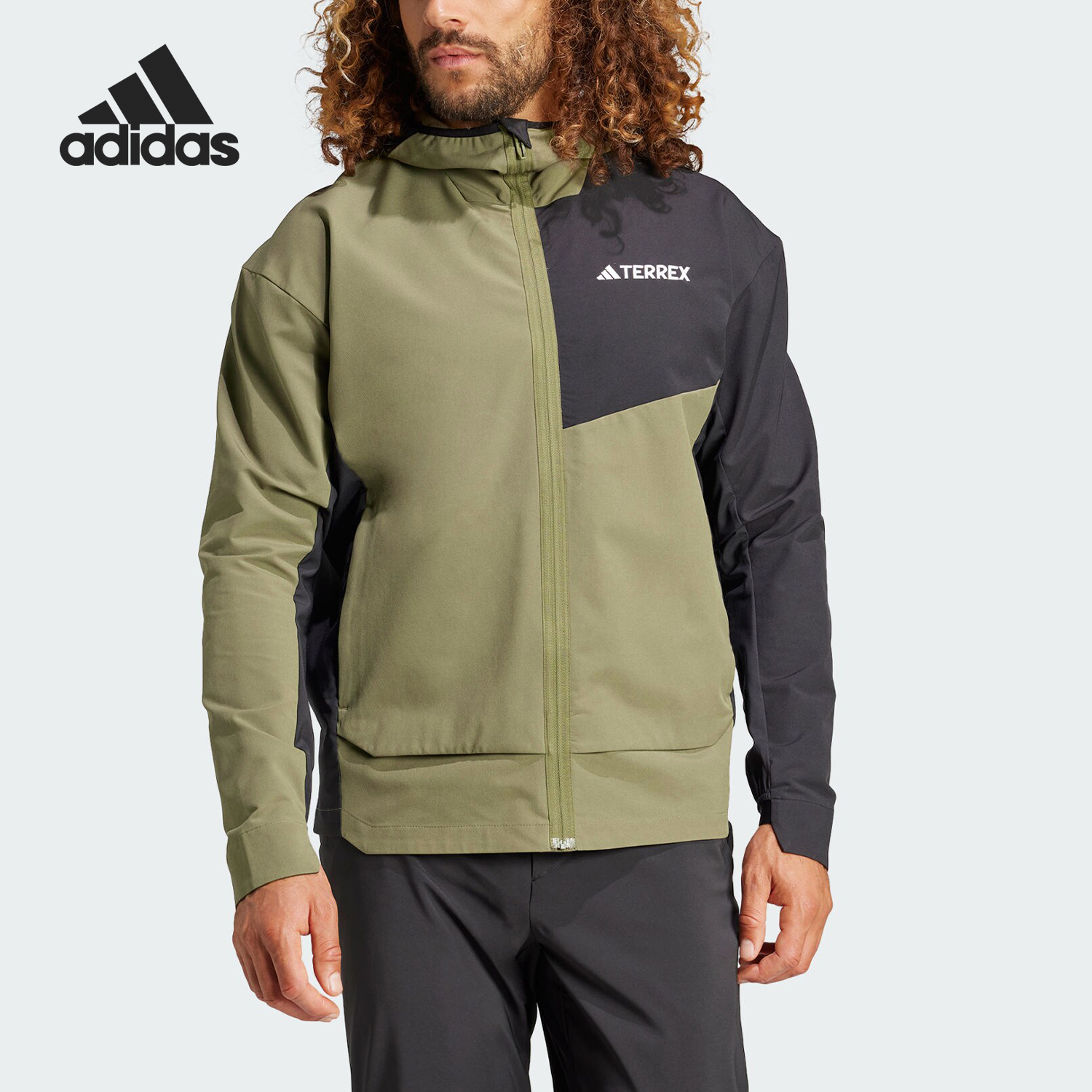 阿迪达斯男士运动宽松外套