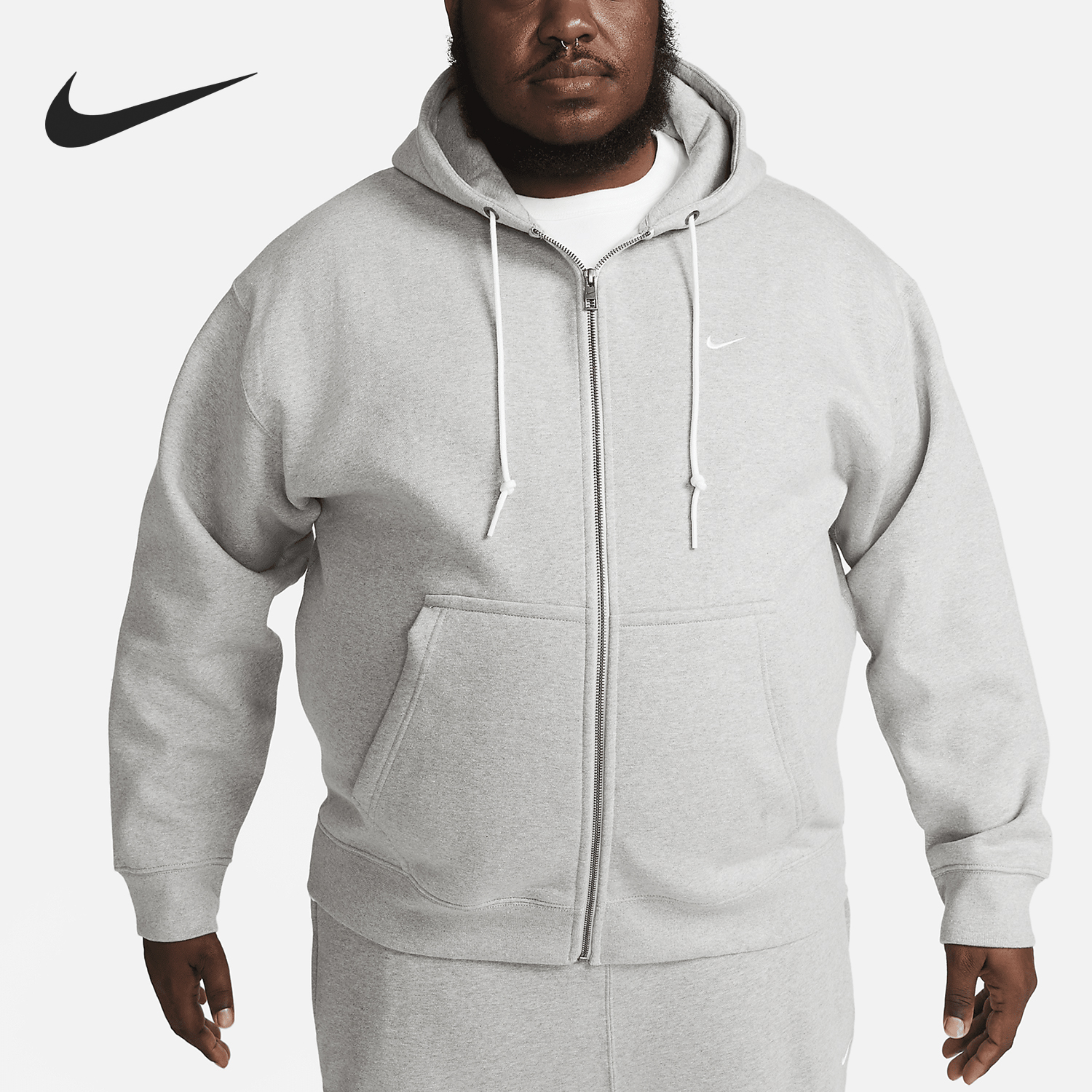 Nike/耐克正品Solo Swoosh男士加绒全长拉链卫衣DR0403-063