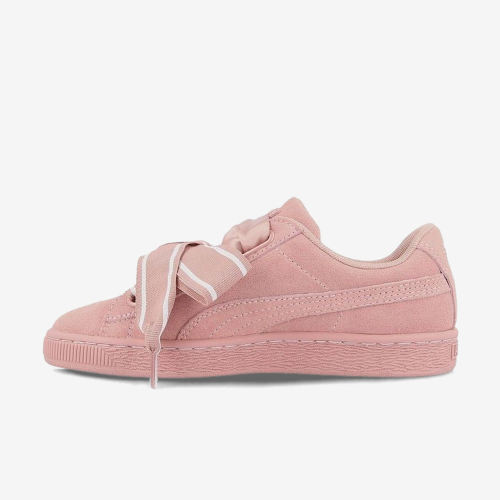 Puma彪马正品SuedeHeartSatinII女蝴蝶结系带低帮板鞋364084-03