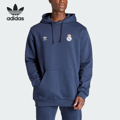 Adidas/阿迪达斯正品三叶草男子足球运动保暖连帽卫衣IL1025