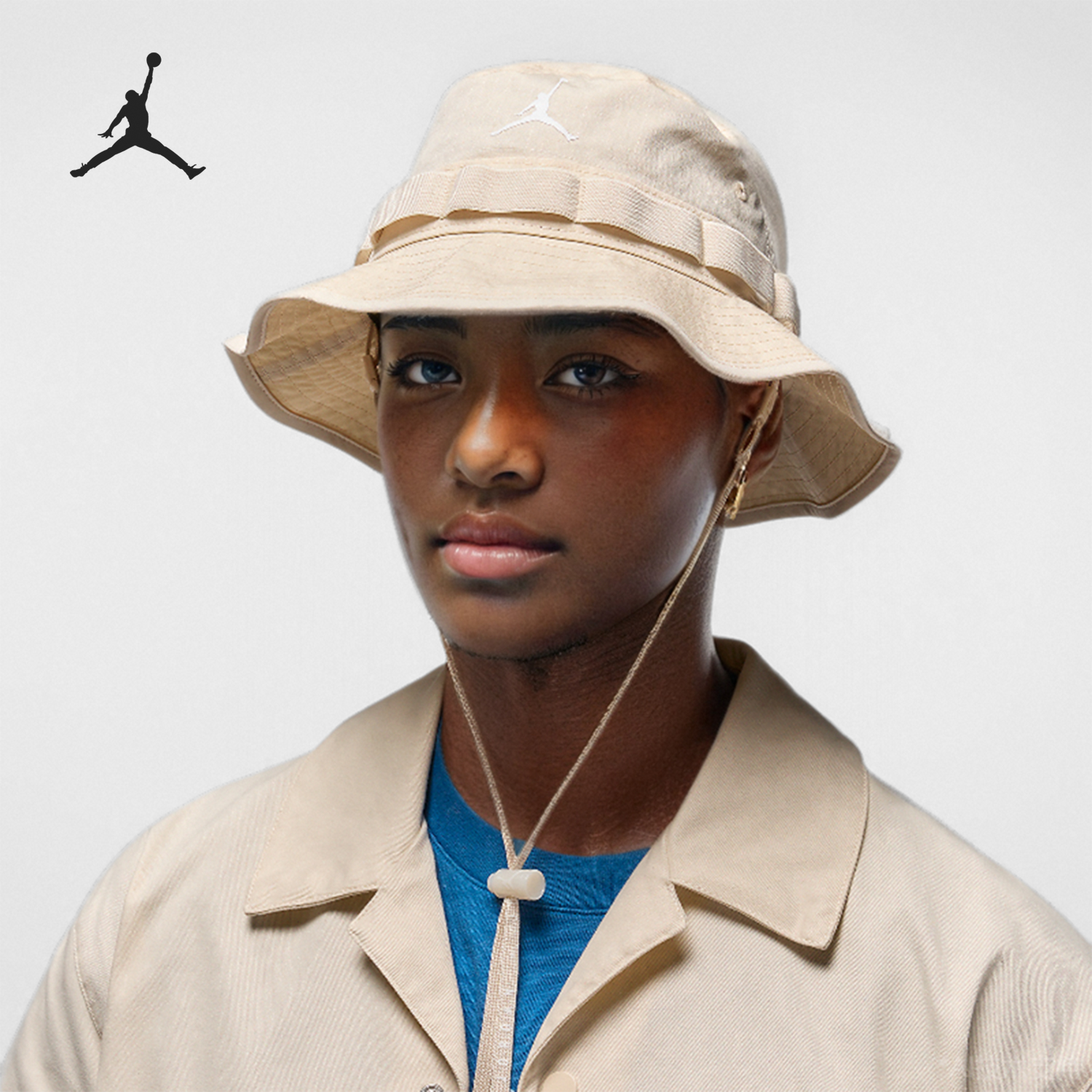 耐克男女同款刺绣孔眼渔夫帽